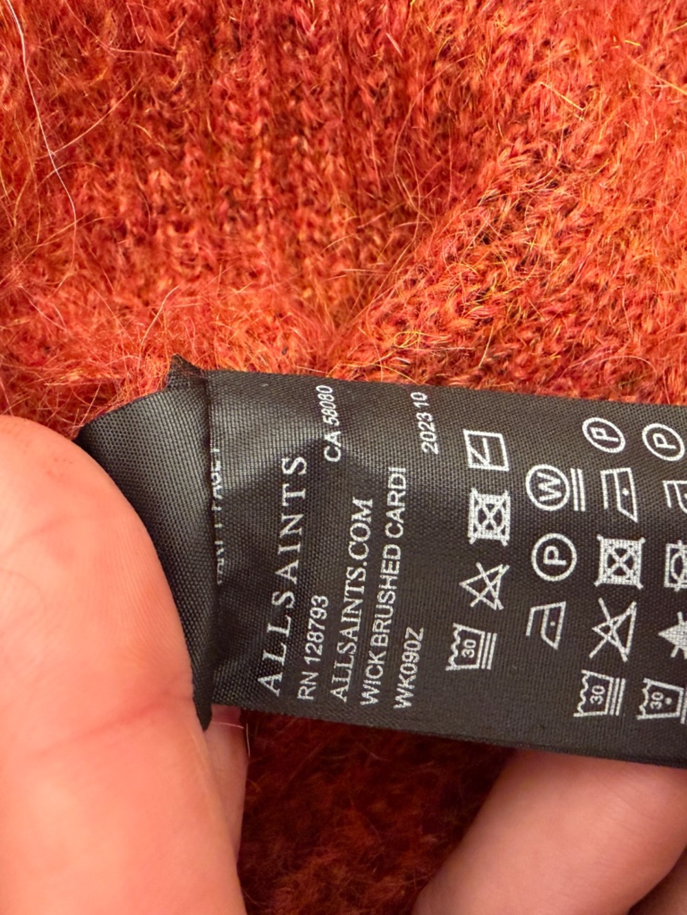 Allsaints Wick Brushed Italian Mohair Cardigan XS - Picture 7 of 10